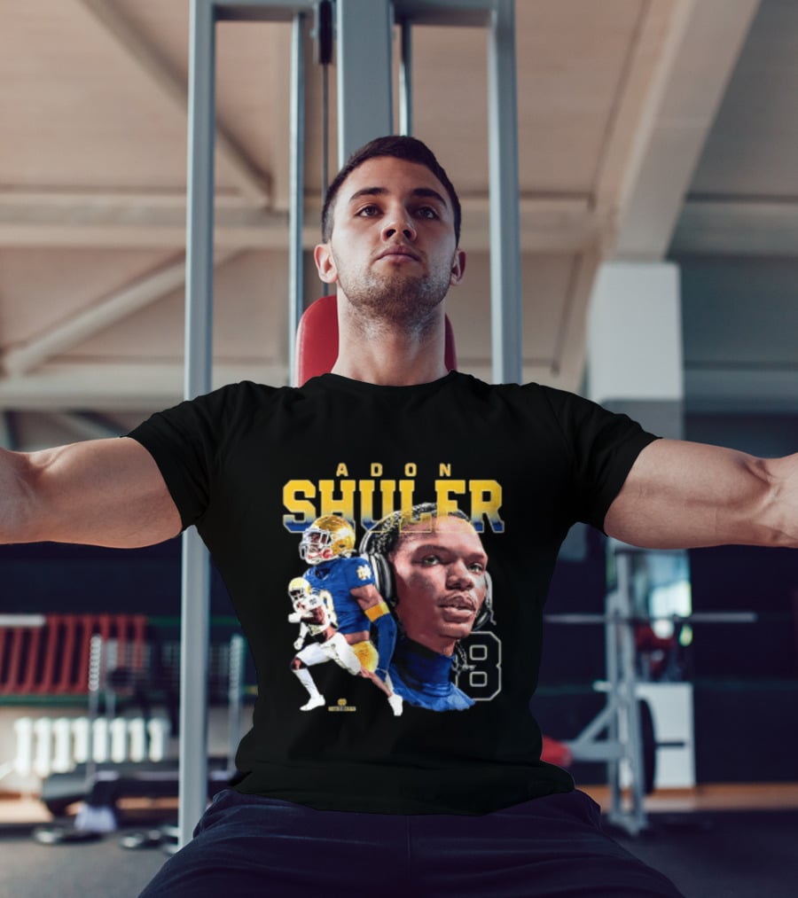 Adon Shuler 8 Notre Dame NCAA Football Player T-Shirt