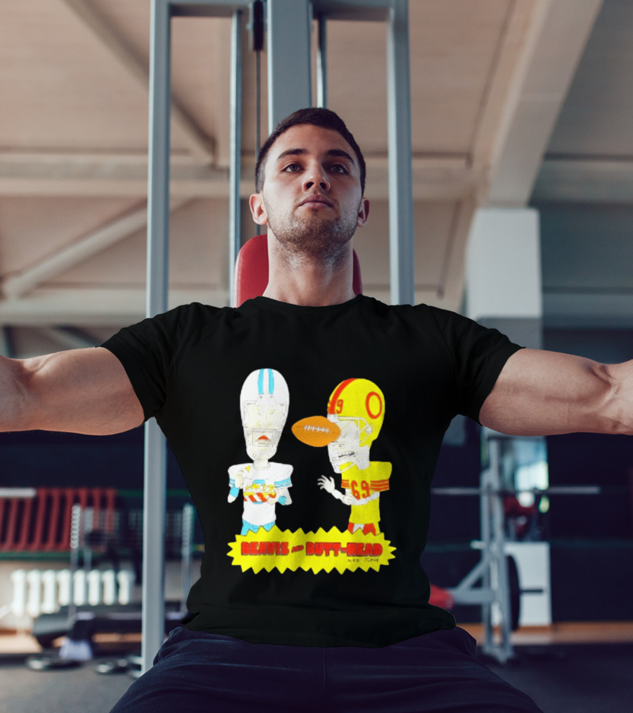 Beavis And Butt Head Football Parody Player Cartoons MTV Series 90s Humor T-Shirt