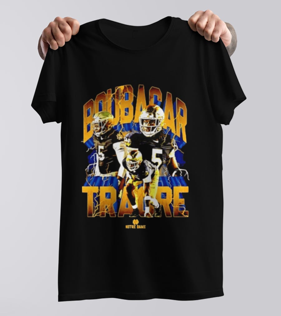 Boubacar Traore 5 Notre Dame NCAA Football Player Notre Dame T-Shirt