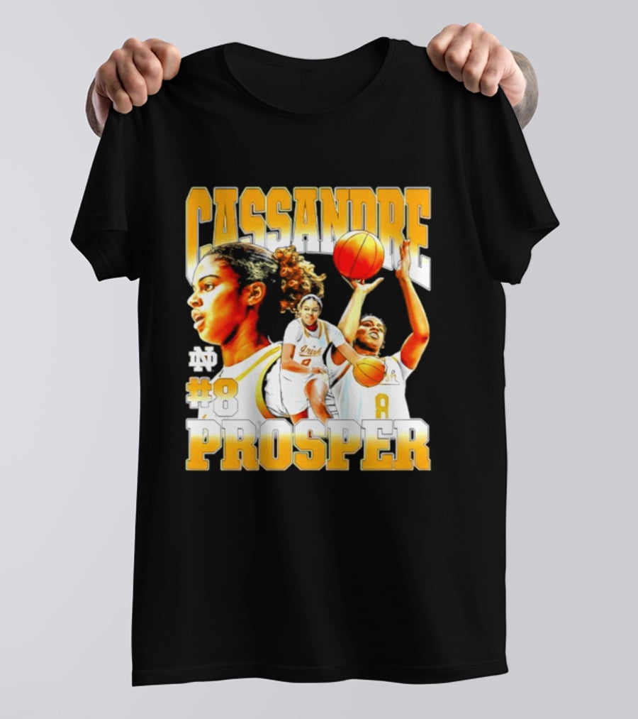 Cassandre Prosper 0 Notre Dame Women's Basketball 8 NCAA Player T-Shirt