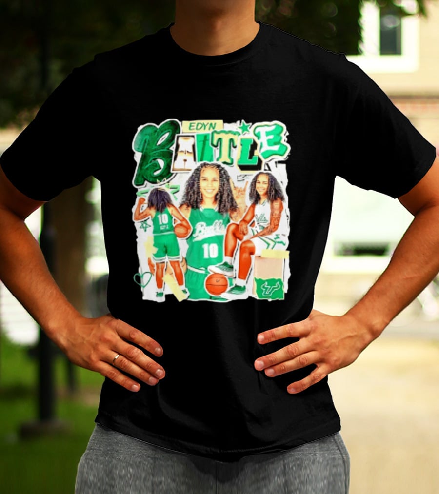 USF NCAA Women's Basketball Edyn Battle 10 Jersey T-Shirt