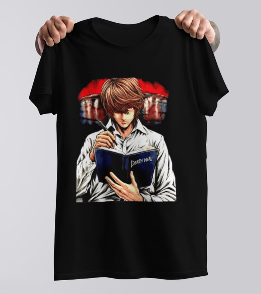 Light Yagami Intense Look Death Note Anime Fan Favorite T-Shirt