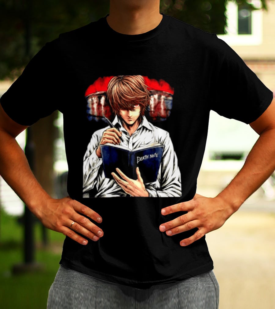 Light Yagami Intense Look Death Note Anime Fan Favorite T-Shirt