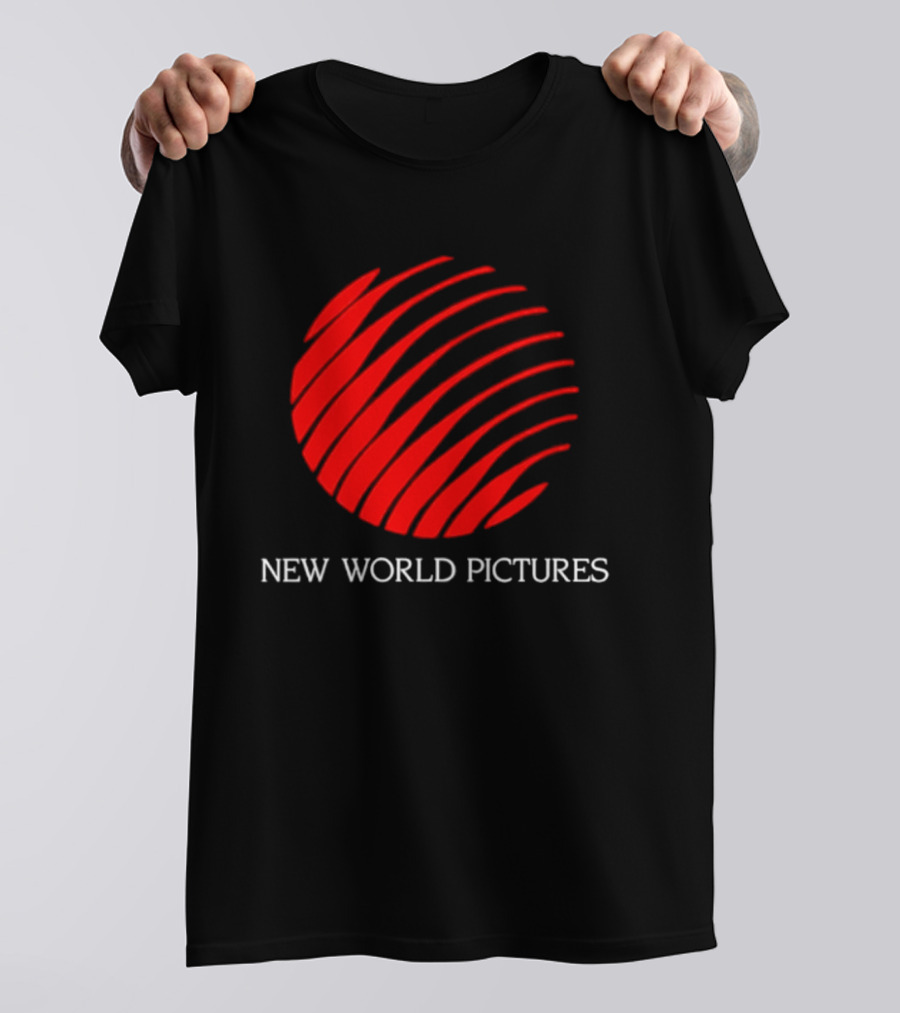 New World Pictures Film Production Classic Cinema Red Spiral T-Shirt