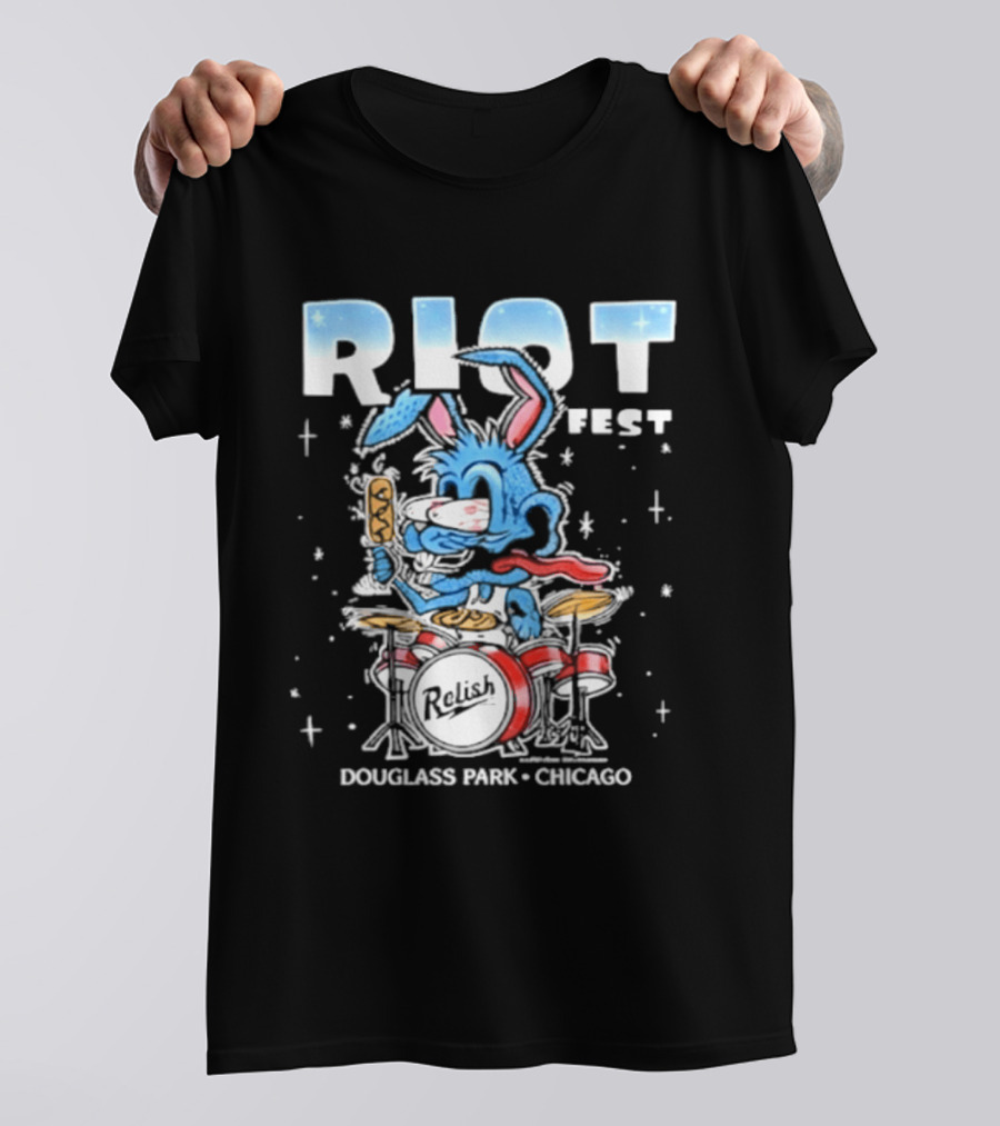Riot Fest 2026 Douglass Park Chicago Exclusive Bunny Drummer September 18 20 2026 T-Shirt