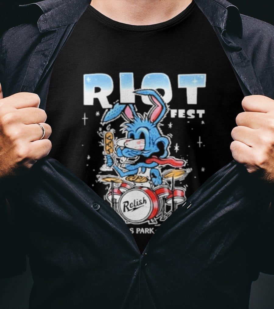 Riot Fest 2026 Douglass Park Chicago Exclusive Bunny Drummer September 18 20 2026 T-Shirt