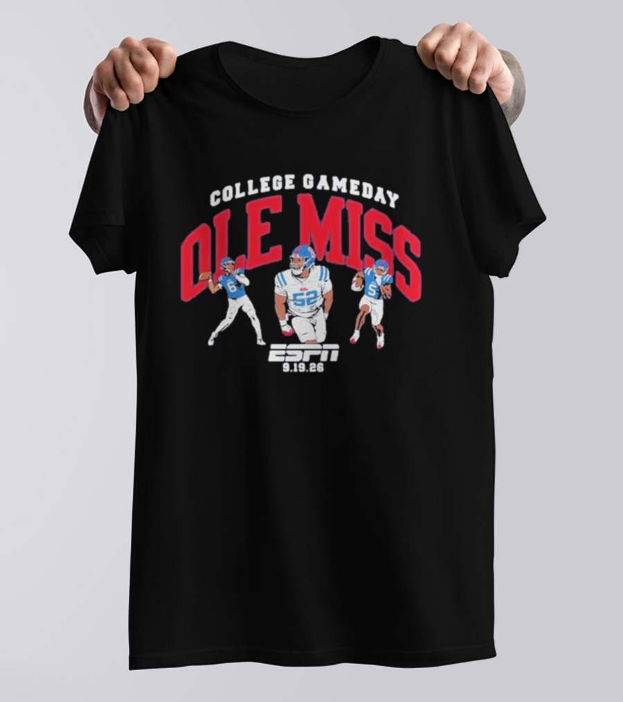 Ole Miss College Gameday Espn September 19 2026 T-Shirt