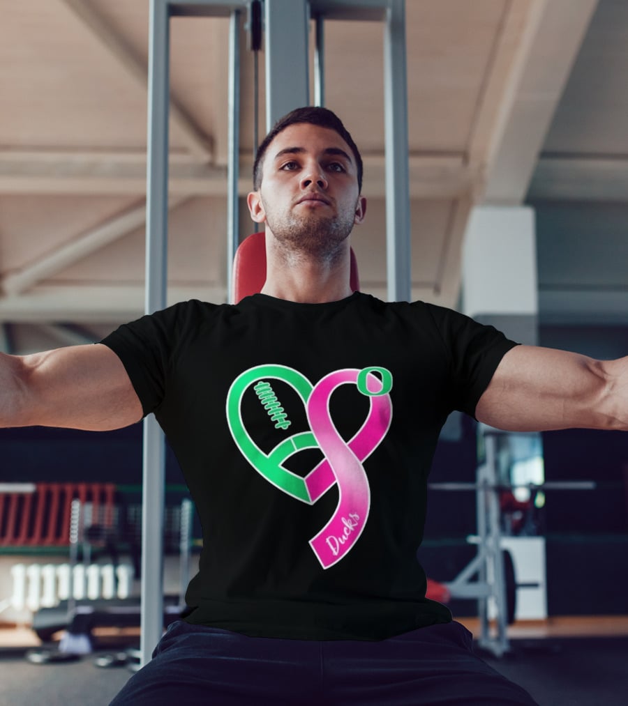 Oregon Ducks Pink Ribbon Breast Cancer Awareness 2026 T-Shirt