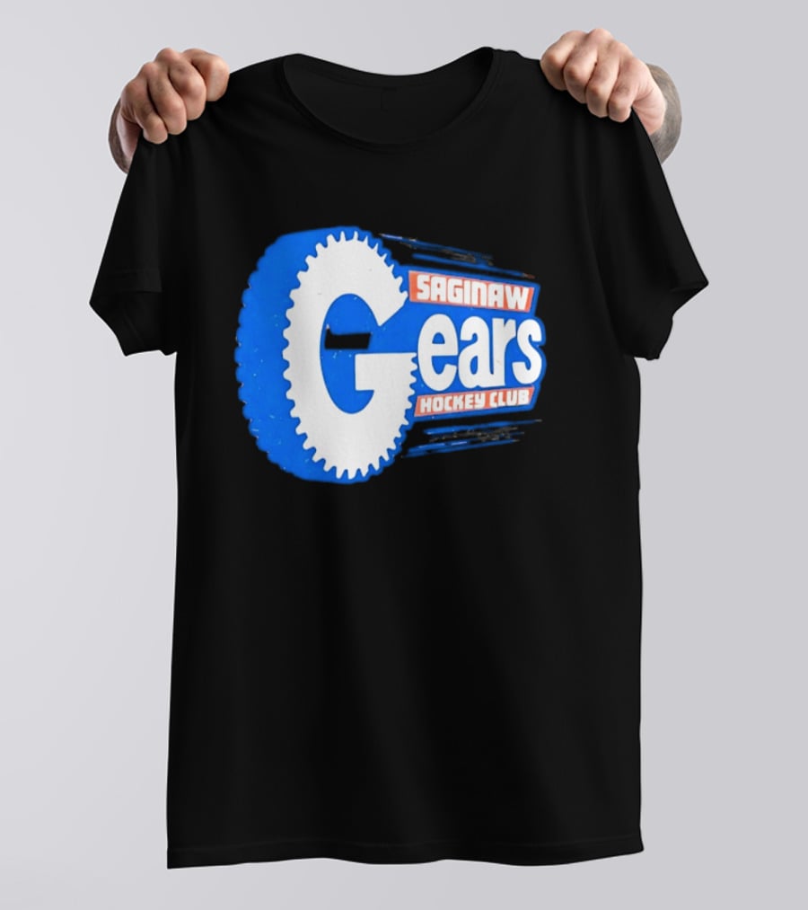 Saginaw Gears Hockey Club IHL Retro Team T-Shirt