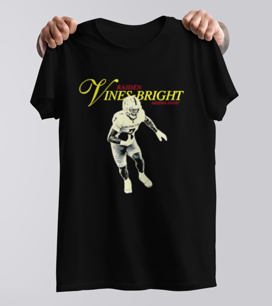 Raiden Vines Bright 7 Arizona State NCAA Football Player T-Shirt