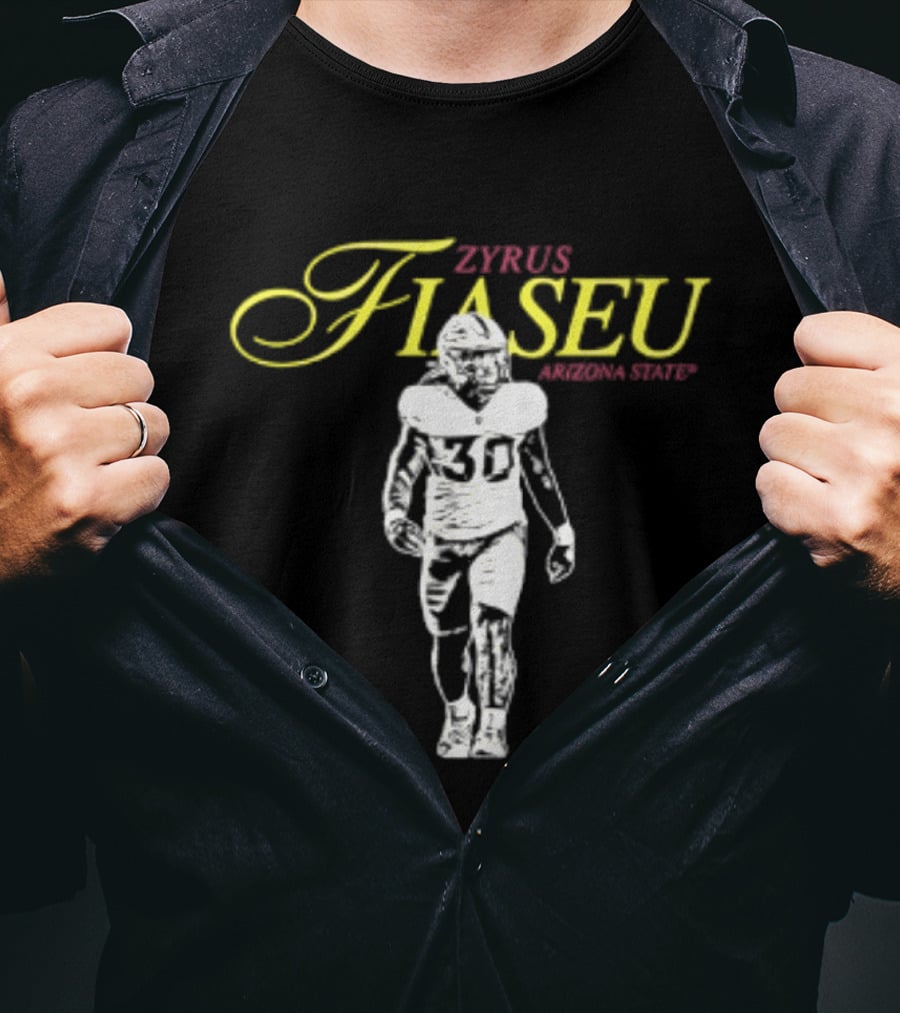 Zyrus Fiaseu 30 Arizona State Football Player T-Shirt