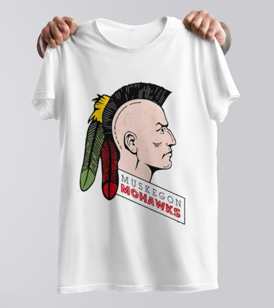 Muskegon Mohawks IHL Minor League Hockey Vintage Team T-Shirt