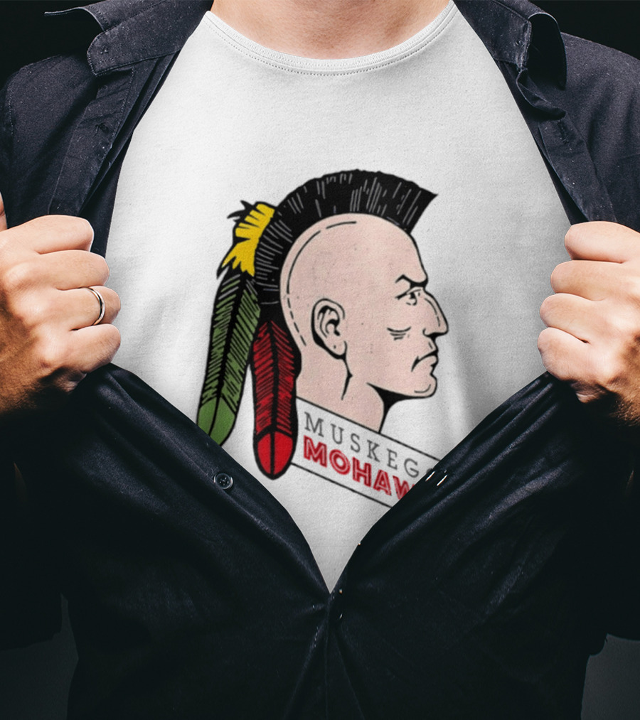 Muskegon Mohawks IHL Minor League Hockey Vintage Team T-Shirt