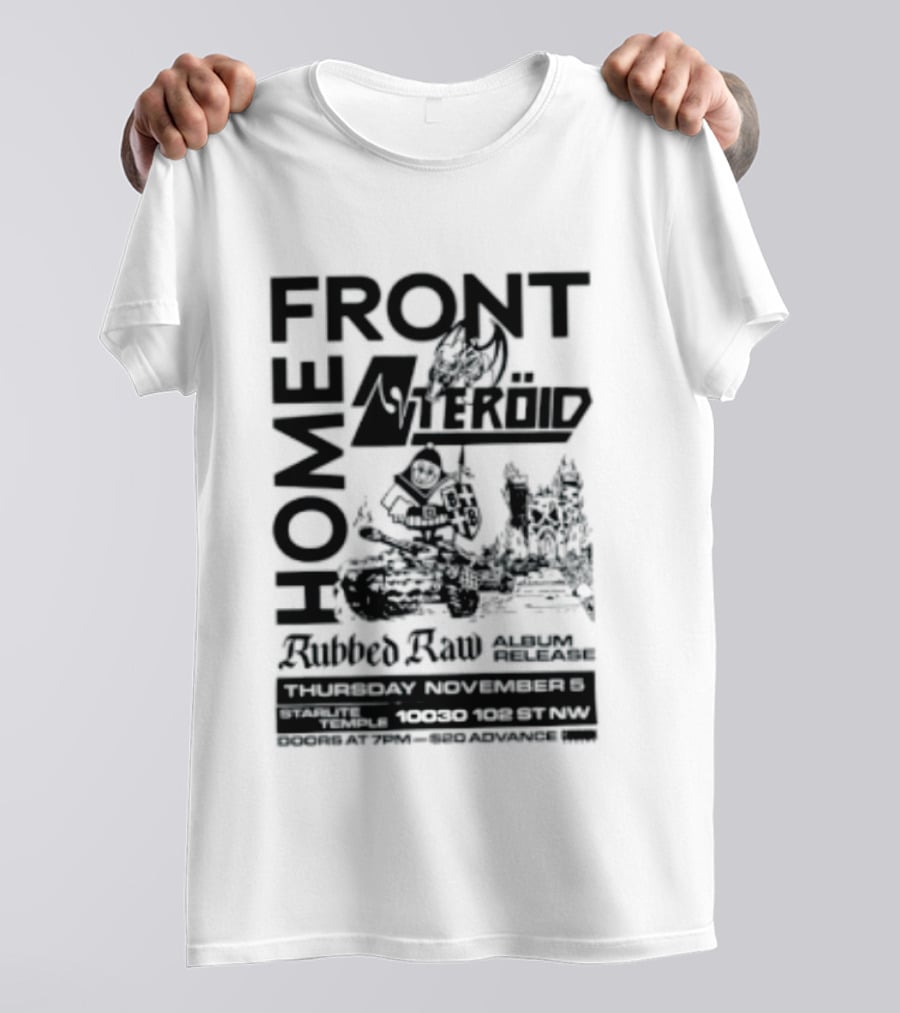 FRONT Asteroid Home Rubbed Raw August Release Starlite Temple T-Shirt