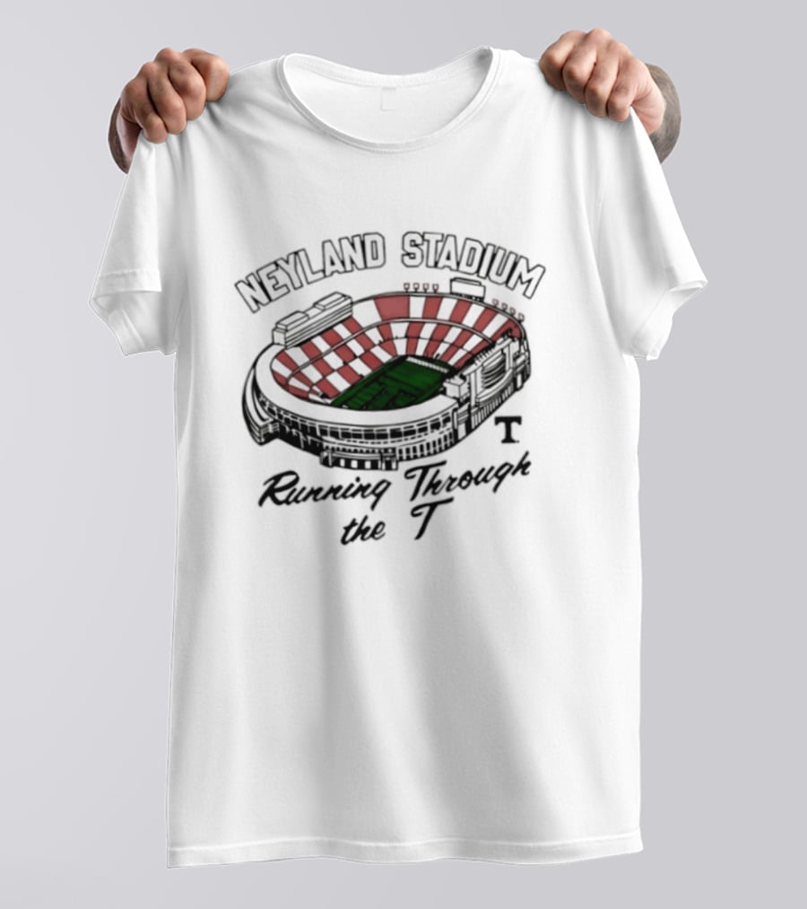 Neyland Stadium Running Through The Tennessee Volunteers Football Experience T-Shirt