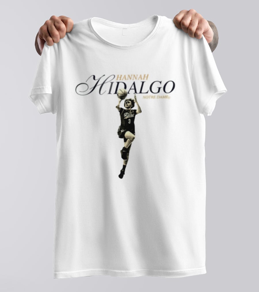 Hannah Hidalgo Notre Dame NCAA Women's Basketball Player Action T-Shirt