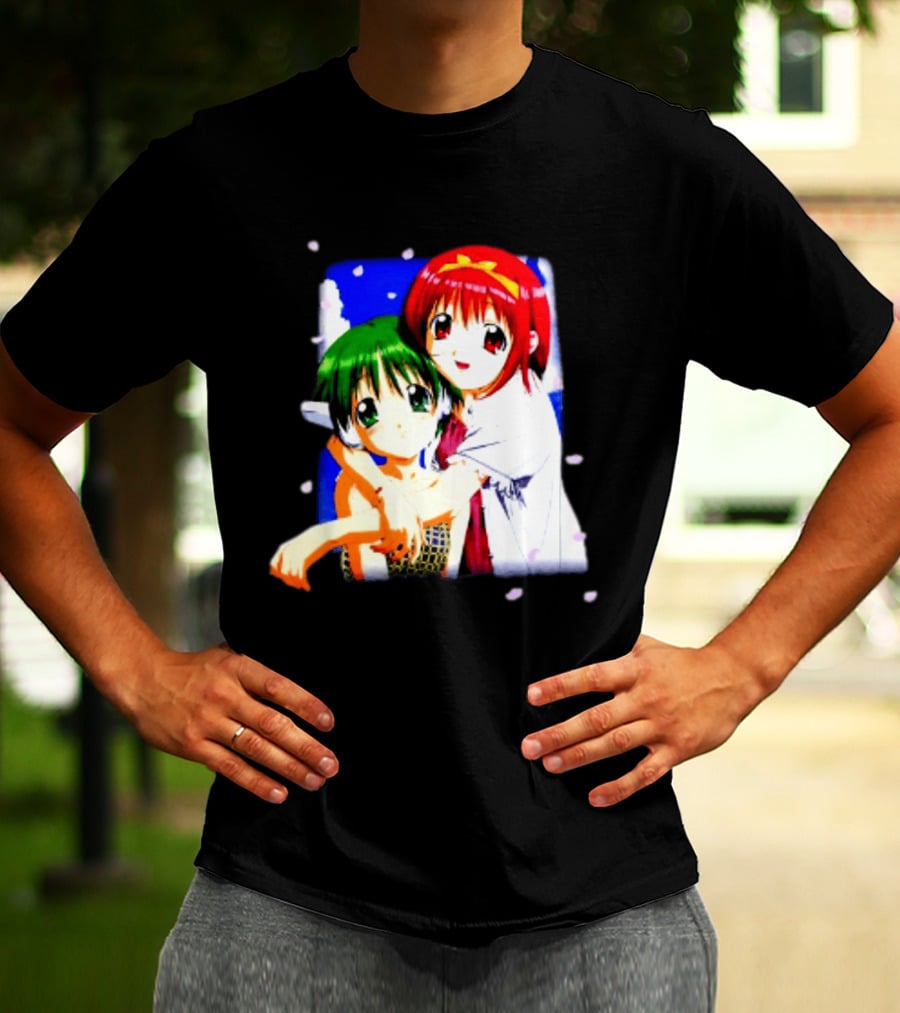 Aquaplus Hike Softgarage Chillweeb Anime Girls Cherry Blossom Hugging Scene T-Shirt