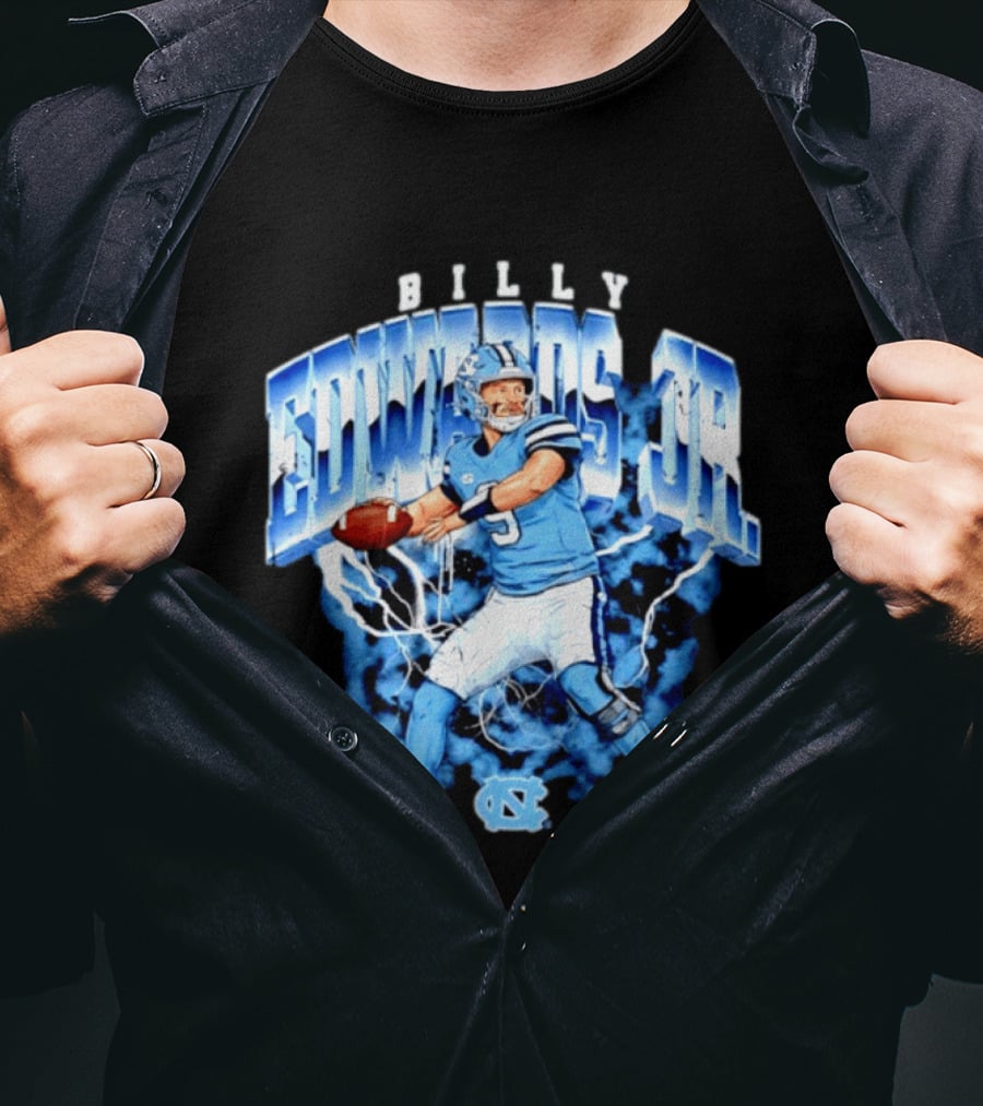 Billy Edwards Jr 9 North Carolina Tar Heels NCAA Football Player T-Shirt
