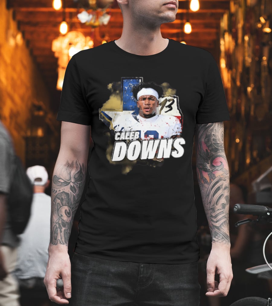 Caleb Downs Number 13 Lone Star State Football Dallas Cowboys T-Shirt