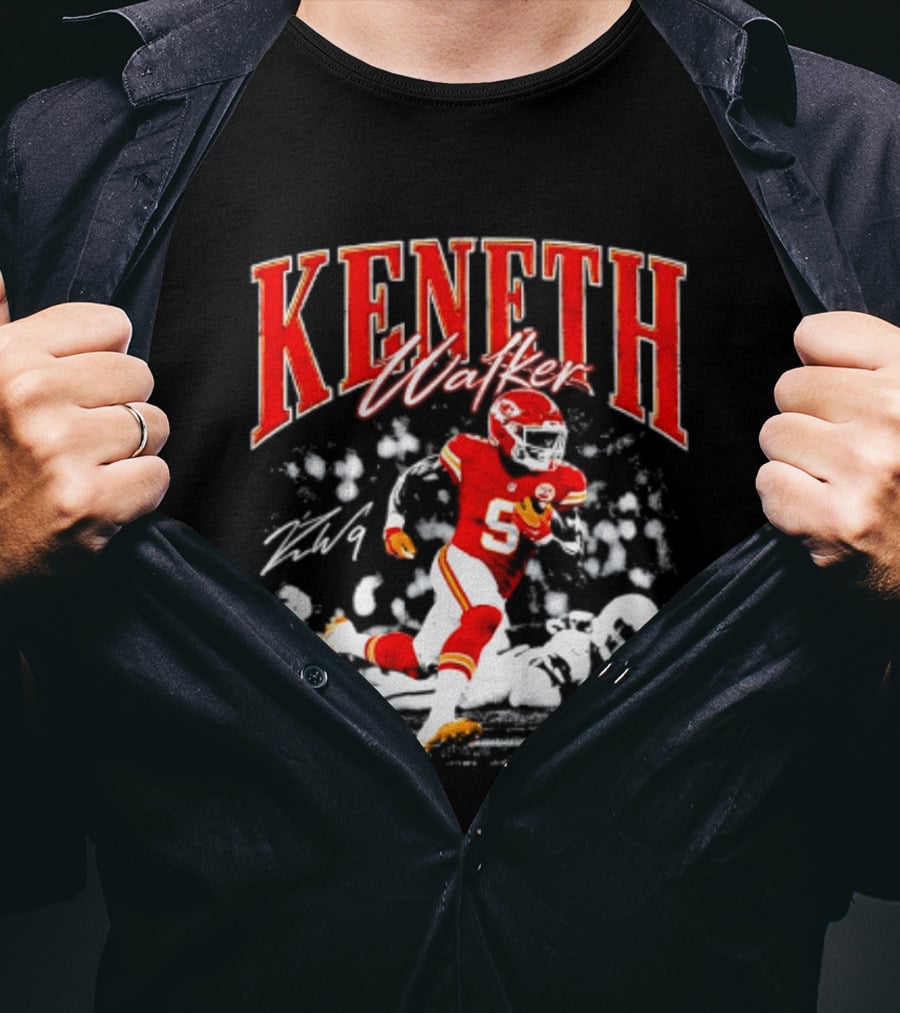 Keneth Walker Kansas City Chiefs Running Football Player T-Shirt
