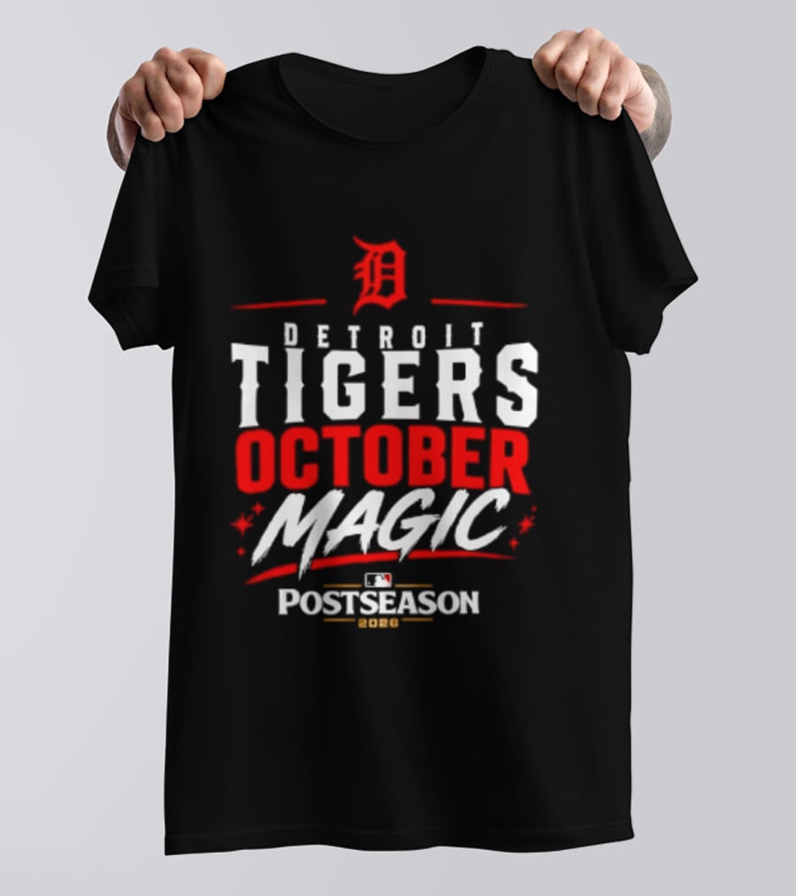 Detroit Tigers October Magic 2026 MLB Postseason Classic Team Spirit T-Shirt