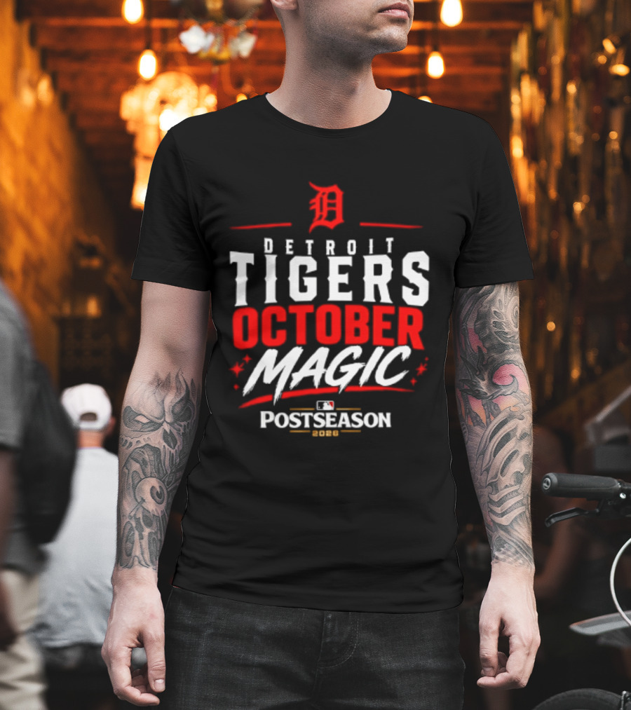 Detroit Tigers October Magic 2026 MLB Postseason Classic Team Spirit T-Shirt