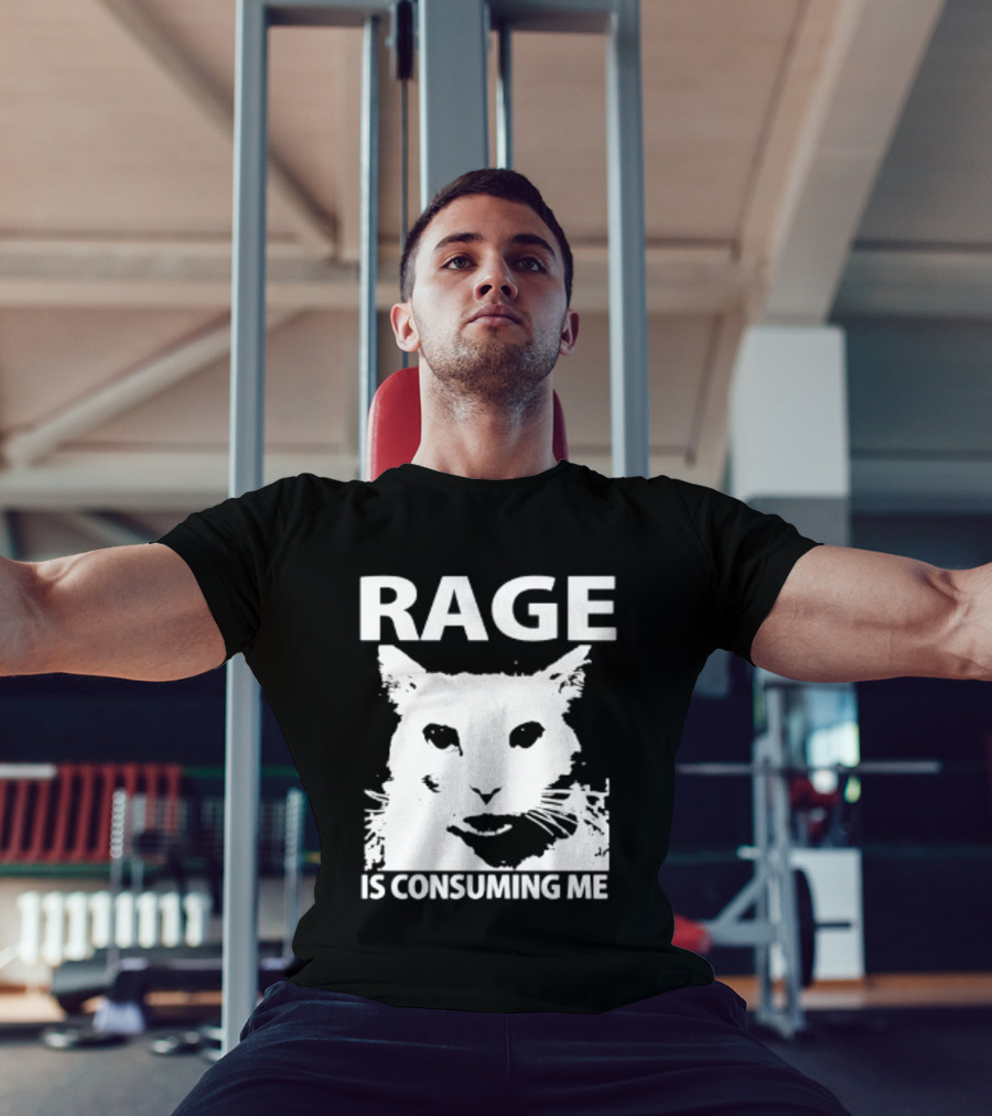 Rage Is Consuming Me Cat Meme T-Shirt