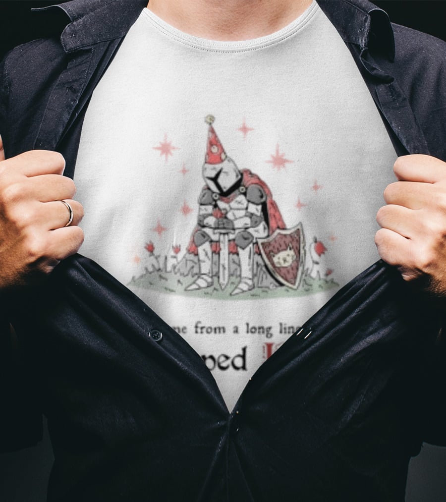 I Come From A Long Line Of Chopped Uncs Knight In Red Surrounded By Stars T-Shirt