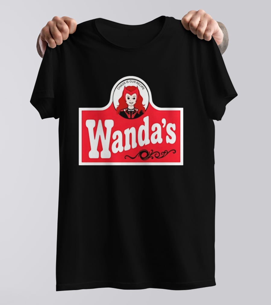 Wanda's Chaos Is Our Recipe Text With Character Graphic And Red T-Shirt