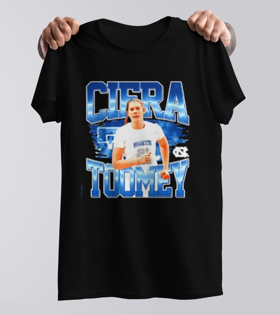 Ciera Toomey 21 North Carolina Tar Heels NCAA Women's Basketball T-Shirt