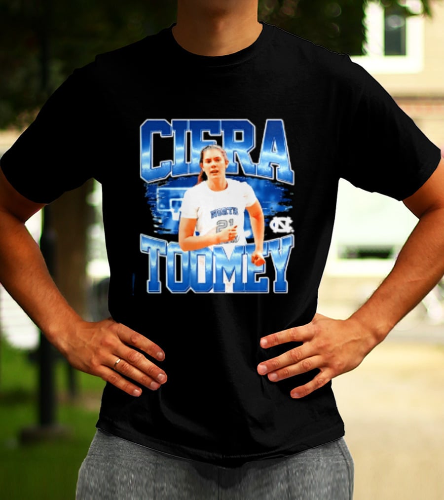 Ciera Toomey 21 North Carolina Tar Heels NCAA Women's Basketball T-Shirt
