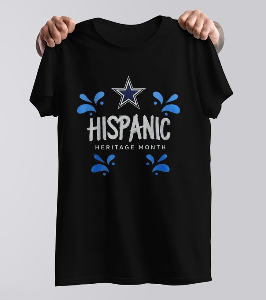 Dallas Cowboys Star Hispanic Heritage Month Celebration T-Shirt