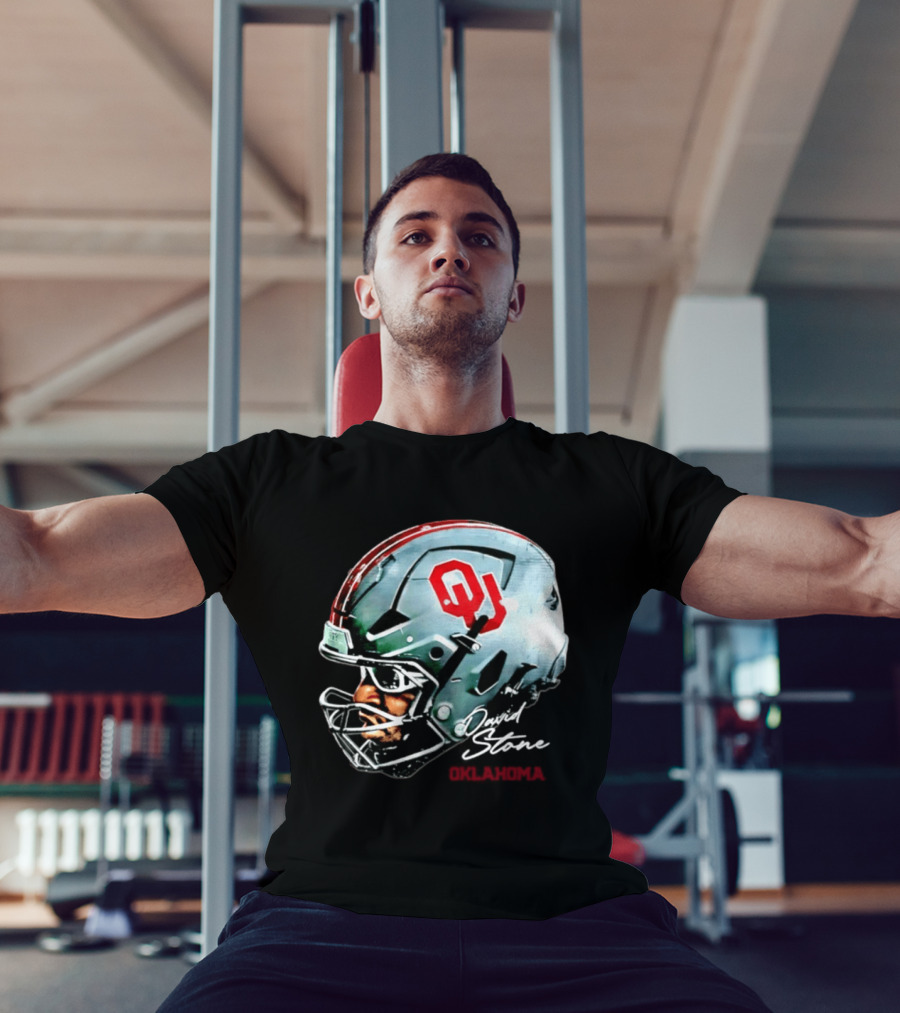 David Stone Oklahoma Sooners NCAA Football OU Helmet T-Shirt