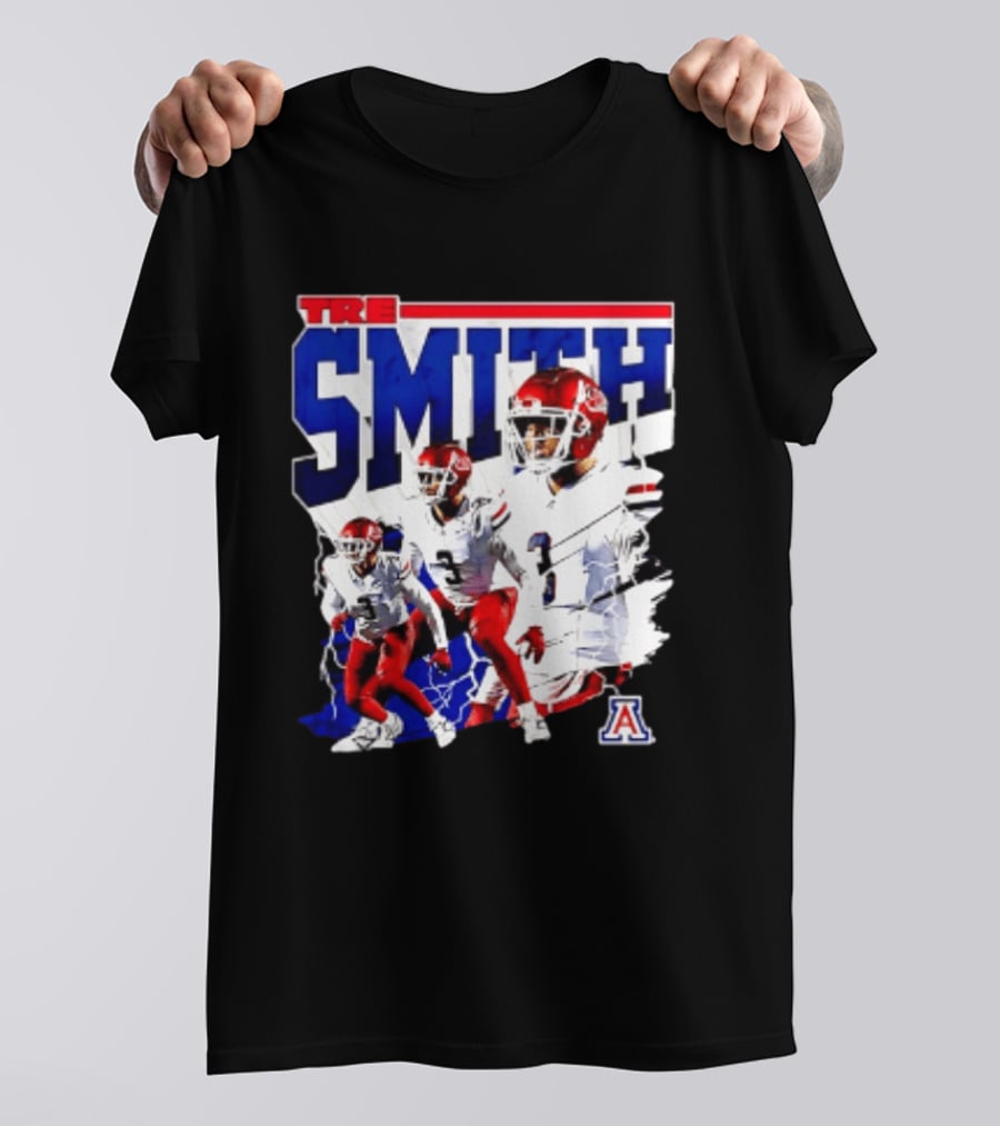 Tre Smith 3 Arizona Wildcats NCAA Football Player T-Shirt
