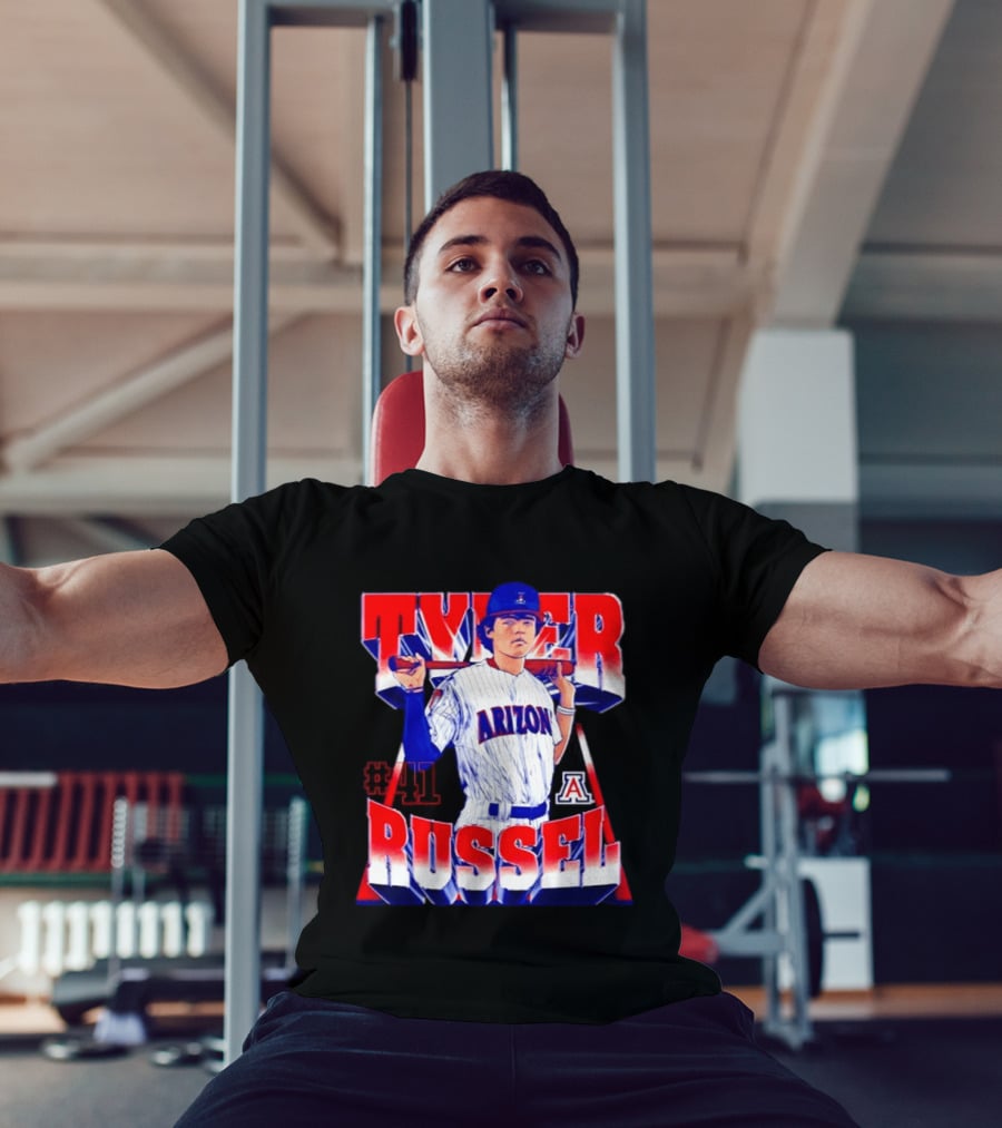 Tyler Russell #41 Arizona Wildcats NCAA Baseball Player T-Shirt