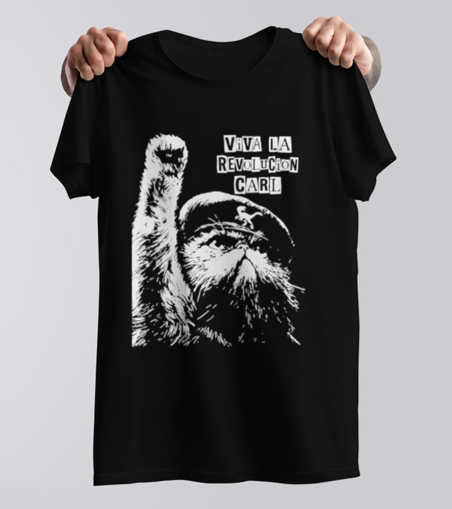 Viva La Revolucion Carl Cat Che Guevara T-Shirt
