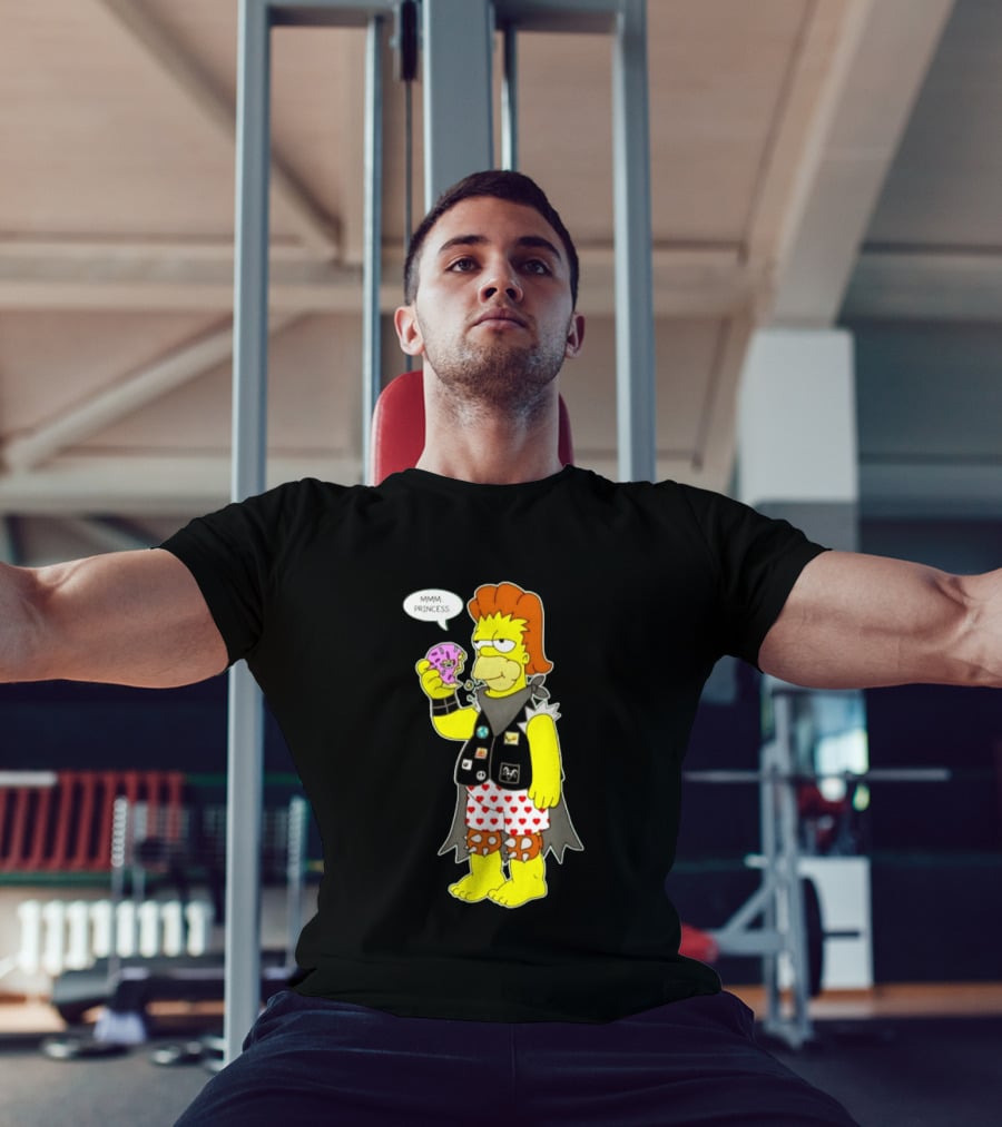 The Simpsons Homer Mmm Princess Punk Donut Eating T-Shirt
