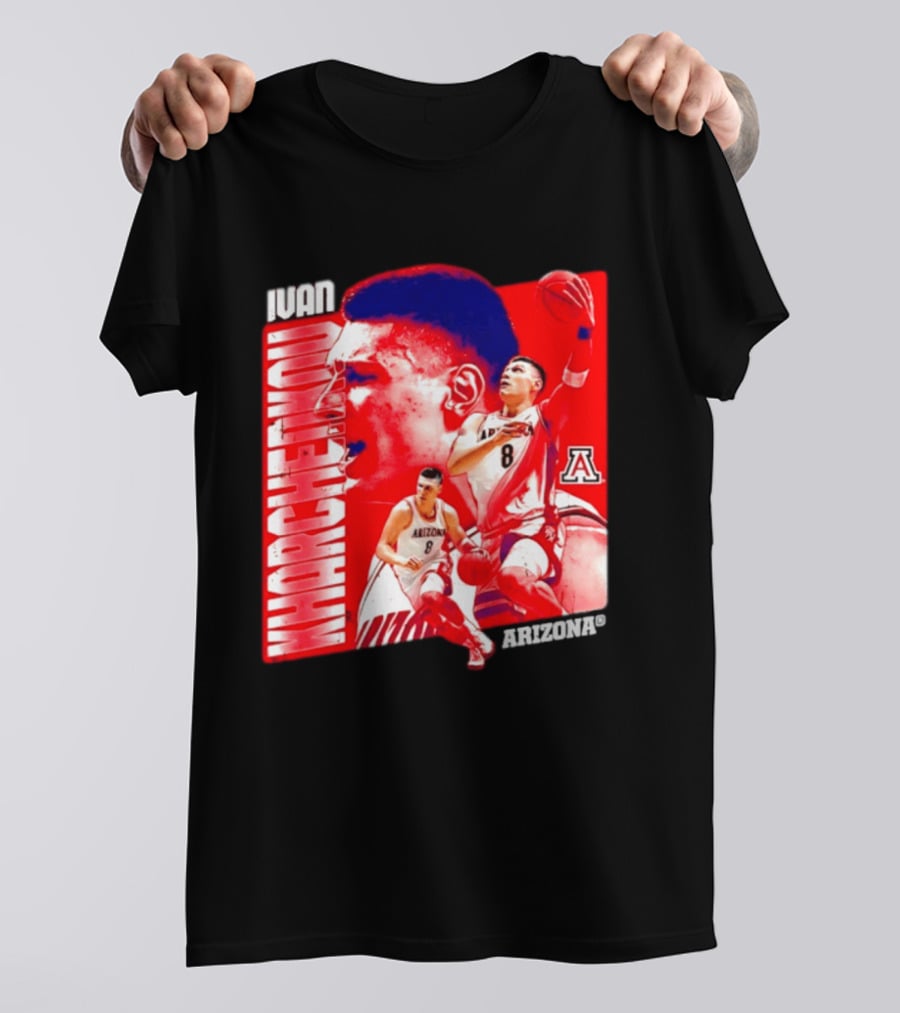 Ivan Kharchenkov 8 Arizona Wildcats NCAA Basketball Player T-Shirt