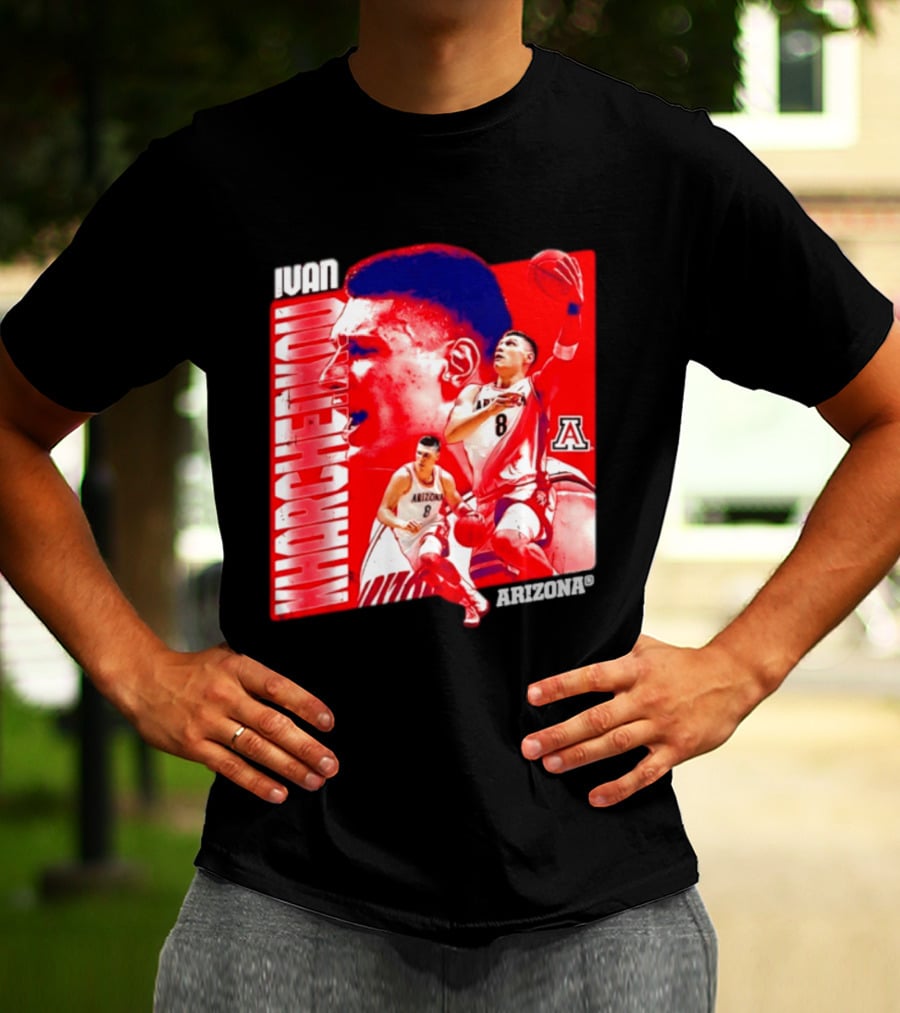 Ivan Kharchenkov 8 Arizona Wildcats NCAA Basketball Player T-Shirt