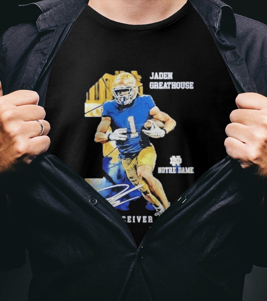 Jaden Greathouse 1 Notre Dame Wide Receiver Football Player T-Shirt