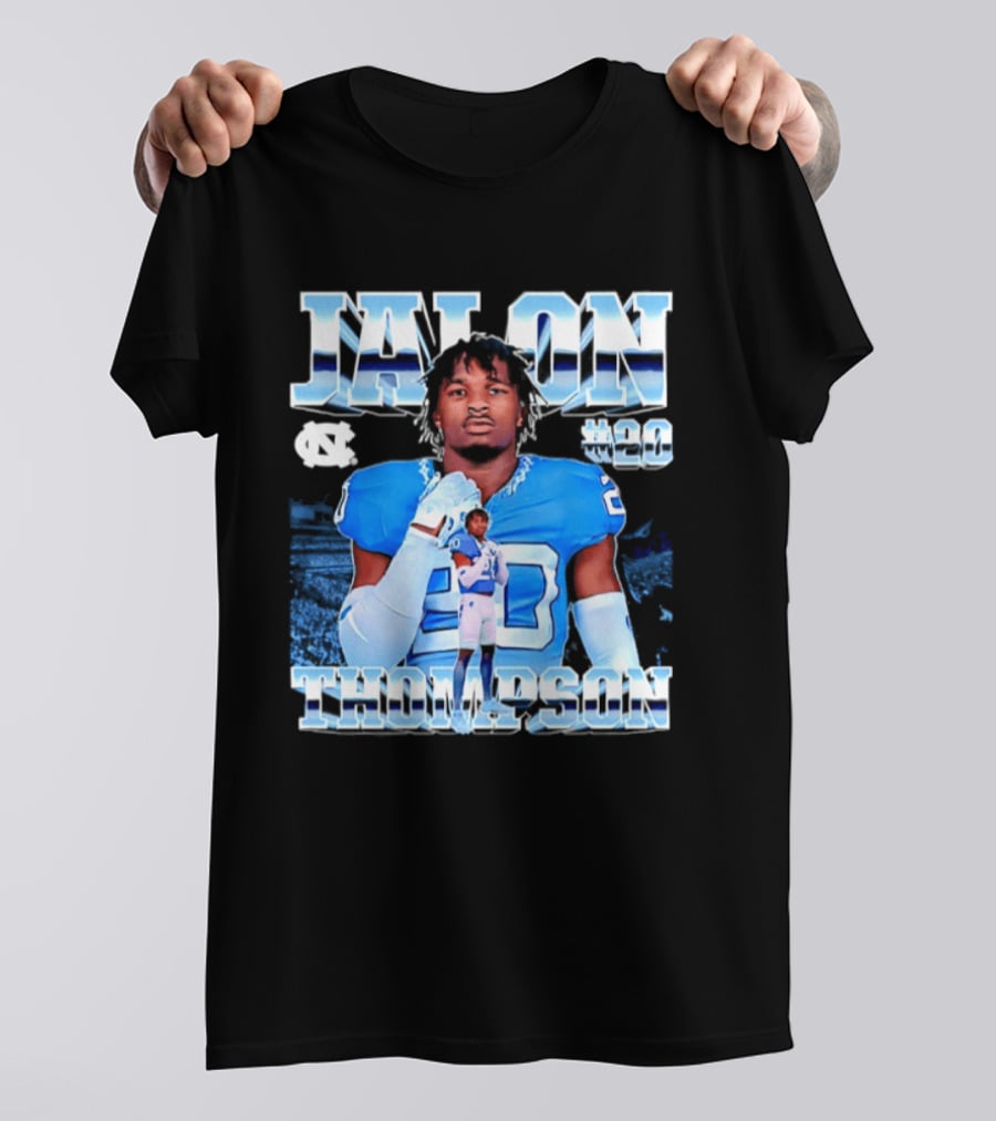 Jalon Thompson 20 North Carolina Tar Heels NCAA Football T-Shirt