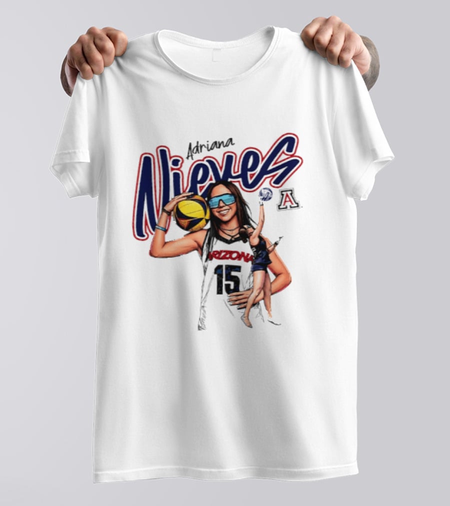 Adriana Nieves 15 Arizona Wildcats Beach Volleyball NCAA Player T-Shirt