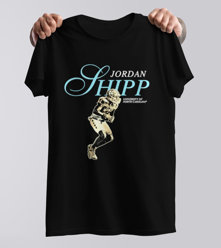 Jordan Shipp University Of North Carolina Football Player NCAA Tar Heels T-Shirt