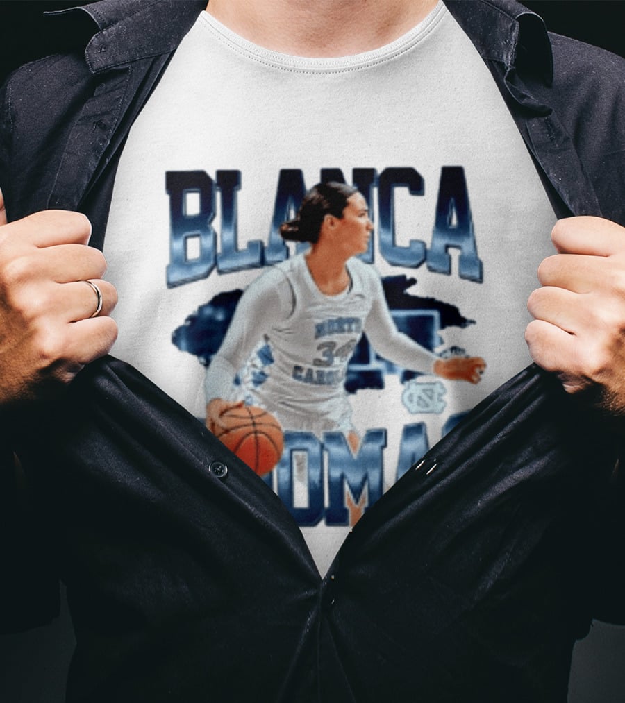 Blanca Thomas 34 North Carolina Tar Heels NCAA Women's Basketball Player T-Shirt