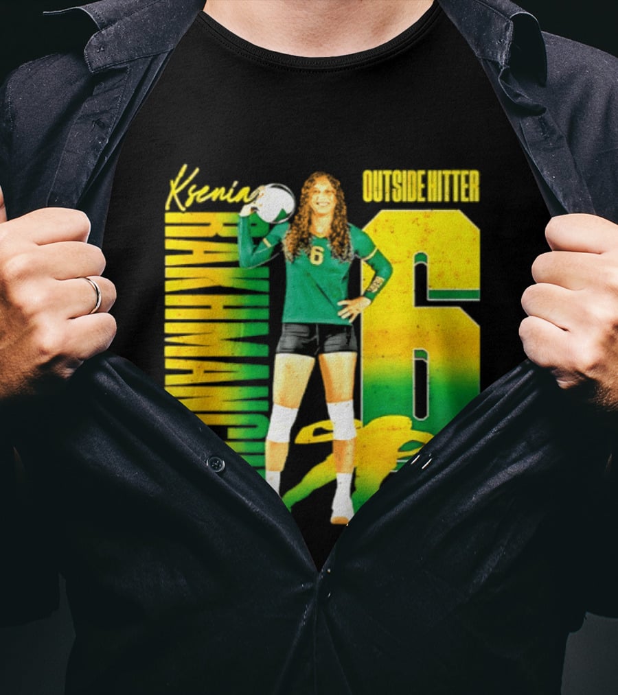 Kseniya Rakhmanchyk Outside Hitter 6 Baylor Bears Volleyball Player T-Shirt