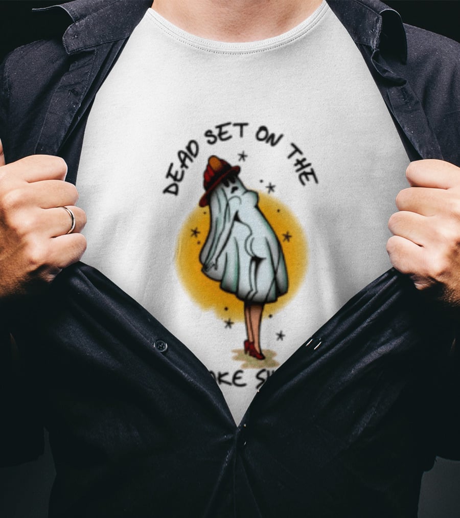 Dead Set On The Smoke Show Ghost Firefighter Halloween T-Shirt