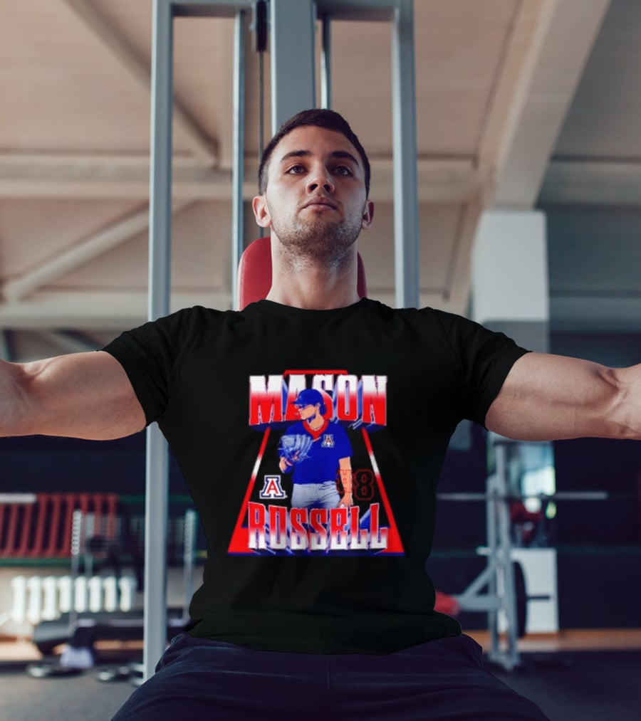 Mason Russell 8 Arizona Wildcats NCAA Baseball Player T-Shirt