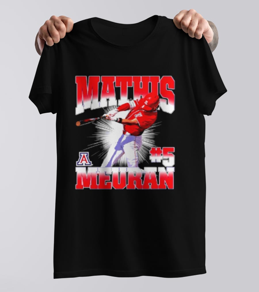 Mathis Meurant #5 Arizona Wildcats NCAA Baseball Player T-Shirt