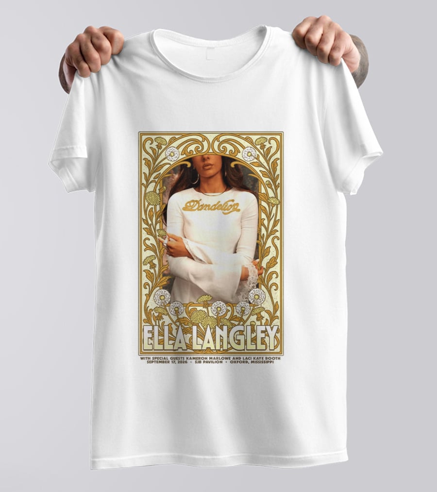 Ella Langley Dandelion Oxford Mississippi Concert September 17 2026 SJB Pavilion T-Shirt