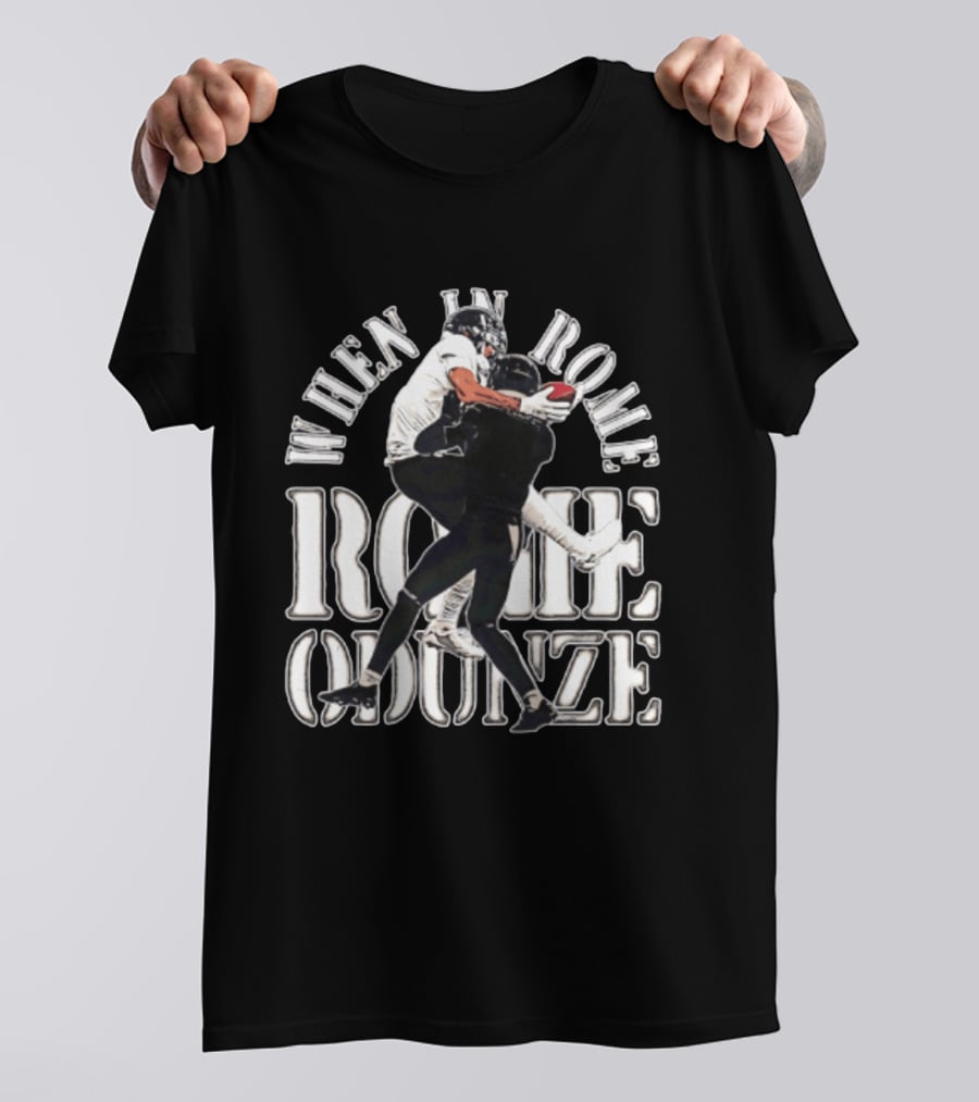When In Rome Odunze Chicago Bears Football Sports Fan Gear T-Shirt
